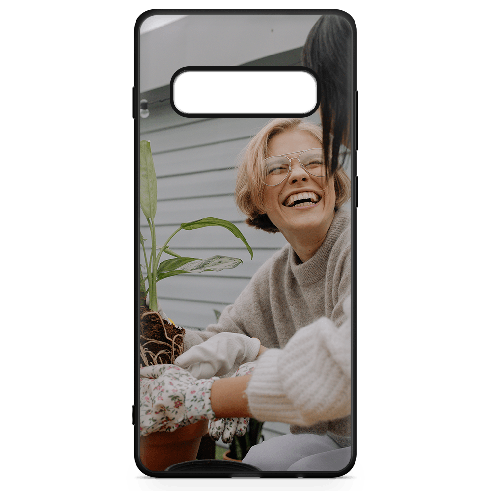 Samsung S10 Custom Case - Black Bumper